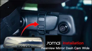 How to Install Car Rearview Mirror Dash Cam Wide 70mai | Review and Unboxing 70mai Mirror Dash Cam