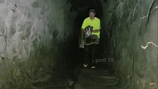 Walking Through Scary Hoosac Tunnel Culvert In Florida MA, Watching Trains