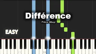 Prince Mbuyi - Différence | EASY PIANO TUTORIAL BY Extreme Midi