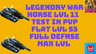 Level 11Legendary Warhorse Fully Teched Test in pvp while flat lvl 53 full defnse max. War Commander