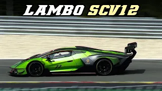 830hp Lamborghini Essenza SCV12 flat-out at Spa 2023