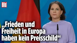 Baerbock zur Ukraine-Krise: „Schränken Fähigkeiten Russlands ein“ | BILD Live