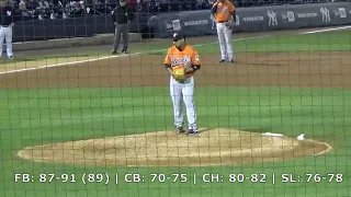 Nestor Cortes Jr.  (3-21-2018) Orioles vs.  Yankees (Tampa, FL)