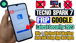 Tecno Spark 7 FRP Bypass Android 11 | Tecno KF6i-KF6j-KF6k-KF6p-PR651 Google Account Bypass | No PC