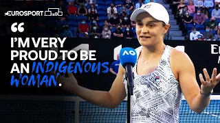 Ashleigh Barty: 'I love to celebrate my heritage' | Post Match Interview | Eurosport Tennis