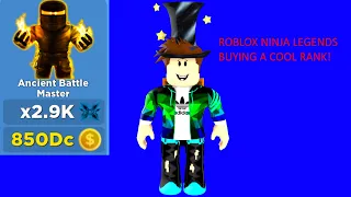 NINJA LEGENDS BUYING A OP RANK AND RESTARTING ALL OVER AGAIN! (ROBLOX) | The Roblox Chiller