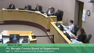 Nevada County Board of Supervisors Meeting March 12, 2024