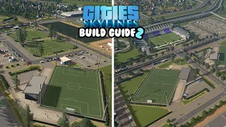 Sports Village & Lower League Stadium In Cities Skylines! | 25 Tiles Build Guide