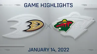 NHL Highlights | Ducks vs. Wild - Jan. 14, 2022