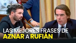 Las mejores frases de Aznar contra Rufián y Pablo Iglesias