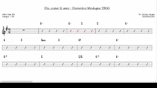 Dio, come ti amo - Domenico Modugno 1966 (Alto Sax Eb) [Sheet music]
