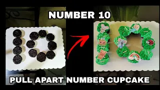PULL APART CUPCAKE TUTORIAL FOR BEGINNERS| NUMBER 10 | 12 CUPCAKES ONLY