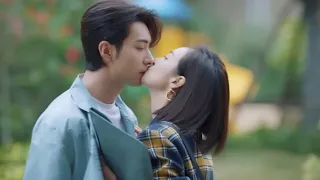 CEO subtly hints for a kiss from his girlfriend, creating an incredibly affectionate scene.