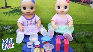 BABY ALIVE GÊMEAS NINA E HANNA VÃO BRINCAR NO PARQUINHO