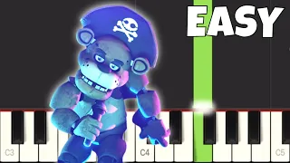 FNAF Pirate Song - EASY Piano Tutorial