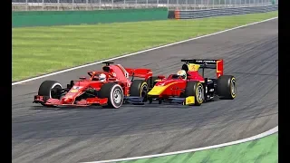 Ferrari F1 2018 vs GP2 Car - Monza