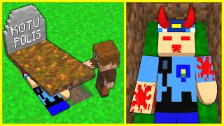 KORKUNÇ POLİSİN MEZARINA GİRDİK!😱 - Minecraft