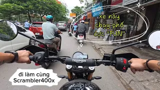 Scrambler400x cảm nhận khi chạy đường tắc & Giao xe T120Black đến khác hàng.