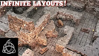 Cave Tiles and Walls for Vertical Play for Tabletop Gaming