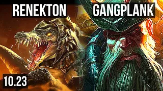 RENEKTON vs GANGPLANK (TOP) | 8/0/2, Legendary, 300+ games | KR Grandmaster | v10.23