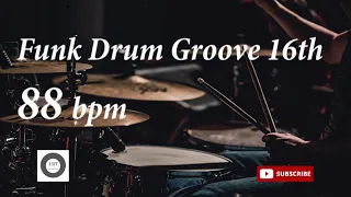 Funk Drum Groove HH 16th - 88 bpm - HQ