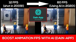 12FPS LEGO stop motion animation to 60FPS (Comparison) [DAIN-APP AI]  (Using my animation from 2009)