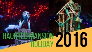 Haunted Mansion Holiday 2016 POV Ride - Nightmare Before Christmas Overlay at Disneyland