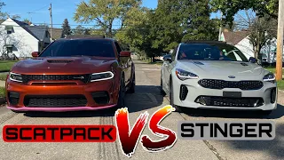 2019 KIA STINGER GT2 VS 2021 DODGE CHARGER SCAT PACK WIDEBODY!!