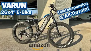 Varun 26" Fat Tire Electric Bike - Rugged, Long Range, Full Suspension And For All Terrain!