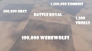 1,500,000 Zombies vs 1,500 Trolls vs 100,000 Werewolves vs 500,000 Orcs | UEBS 2