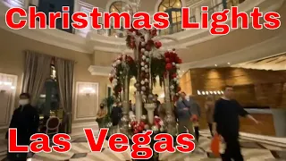 Las Vegas Christmas - Christmas Trees & Lights Bellagio, Aria, The Strip