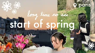 spring days 🌸 sewing a bag, art exhibitions + cherry blossoms