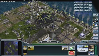 USA LASER - Command & Conquer Generals Zero Hour - 1 vs 5 HARD Gameplay - Bay of Pigs