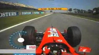 Michael Schumacher - Hotlap with Ferrari F-2002 - Spain Onboard with V10 Engine!