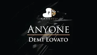 Demi Lovato - Anyone - Piano Karaoke Instrumental Cover with Lyrics