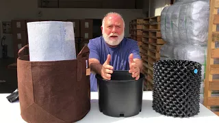 Comparing different planting pots, containers, and bags