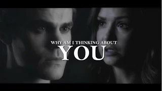 Stefan and Elena | Why am I thinking about you . {AU}