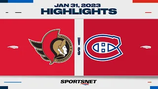 NHL Highlights | Senators vs. Canadiens - January 31, 2023