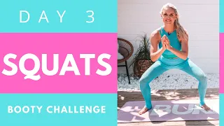 Squats - BUILD A BOOTY! day 3 #bootychallenge | Rebecca Louise
