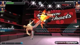 WWE Mayhem Triple H and Shawn Michaels gameplay tag team finisher #45