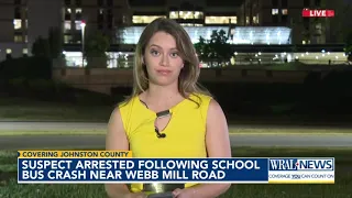 Suspect arrested following school bus crash near Webb Mill Road