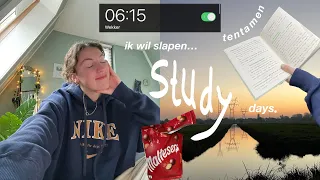 study days: weekje leren voor tentamen + resultaat *vroeg opstaan*