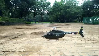 ROC ARMY TH-67/Bell206 scale blade test and practice after rain stop(Roban fuselage custom build)