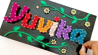 DIY String Art | String art tutorial | String art Name board | String art for beginners madebymayuri