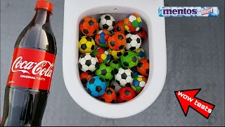 will it flush? sponjo balls plastic balls and coca cola with mentos