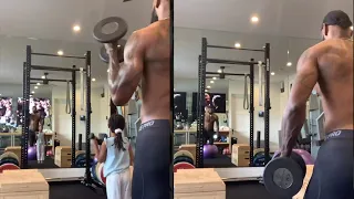 LeBron James Working Out With His Daughter Zhuri
