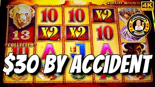 $30 by accident 2 JACKPOTS on Buffalo Gold