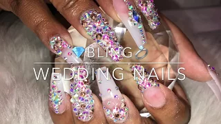 Bling Wedding Nails 👰🏽💍💎