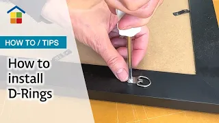 How to install D-rings on a picture frame