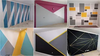 100 Geometric Wall Painting Designs Ideas 2023 | Geometric Accent Wall Paint | Wall Painting Design